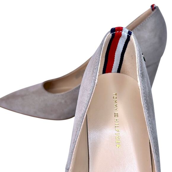 Chunky Heel Suede 7.5 Office Siren 90s Inspired Tommy Hilfiger Women - Picture 2 of 8